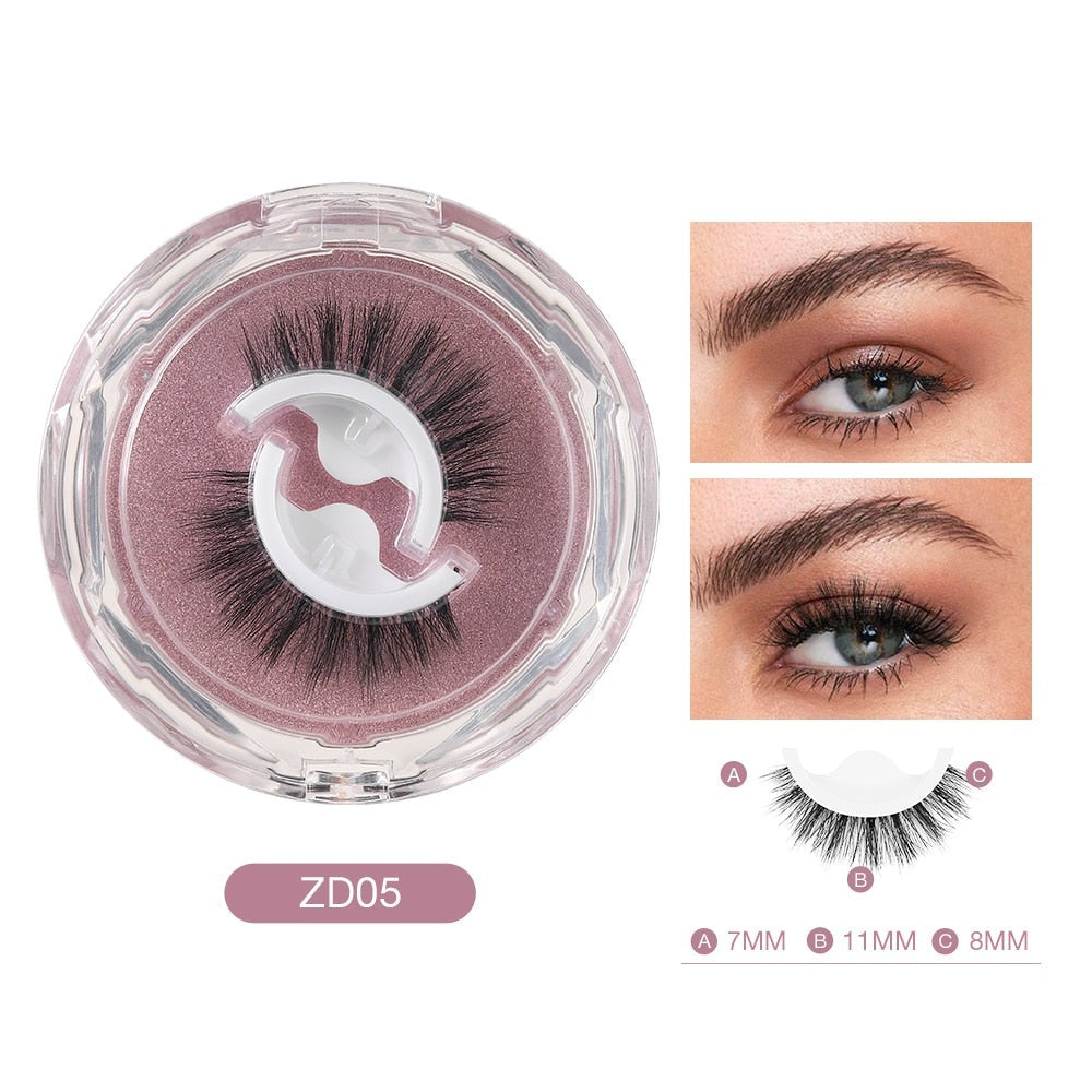 False Eyelashes Self Adhesive Long Thick Volume Eyelashes No Need Glue