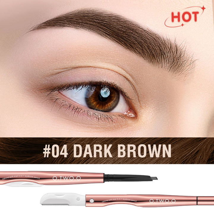 Eyebrow Pencil 3 in 1 Natural 4 Colors - Chic Beauty Stores