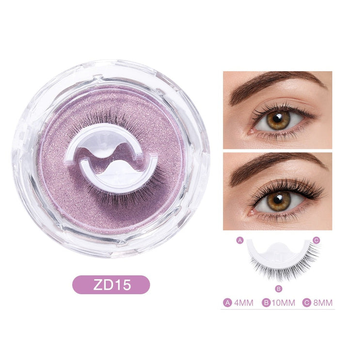 False Eyelashes Self Adhesive Long Thick Volume Eyelashes No Need Glue - Chic Beauty Stores