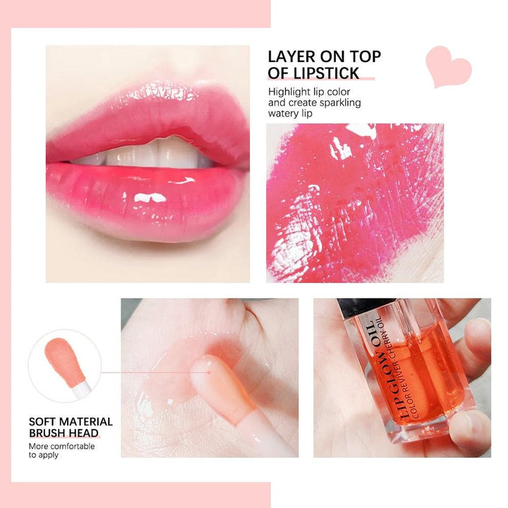 Lip Gloss crystal jelly moisturizing lip oil plumping - Chic Beauty Stores