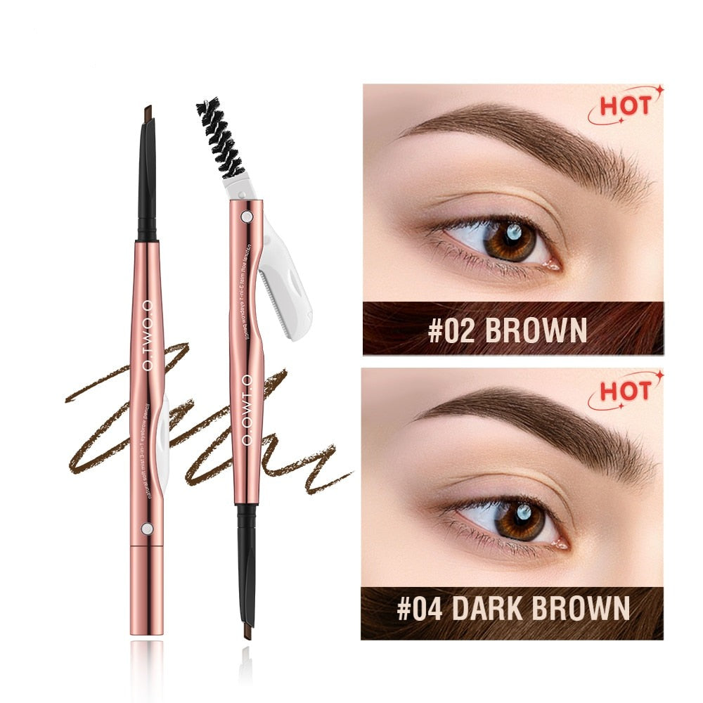 Eyebrow Pencil 3 in 1 Natural 4 Colors - Chic Beauty Stores