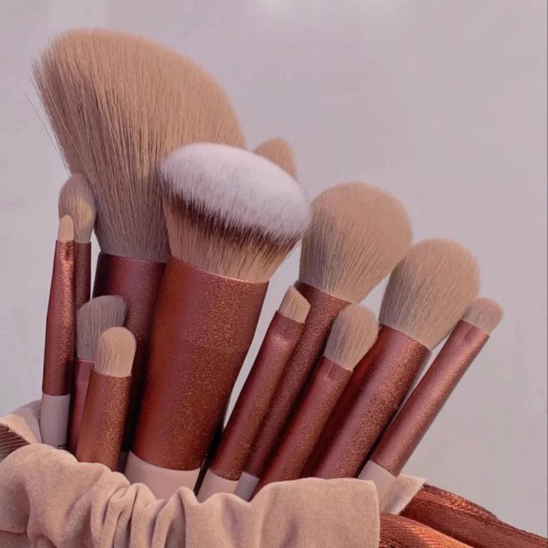 Soft Fluffy Makeup Brushes Set 13Pcs - Chic Beauty Stores