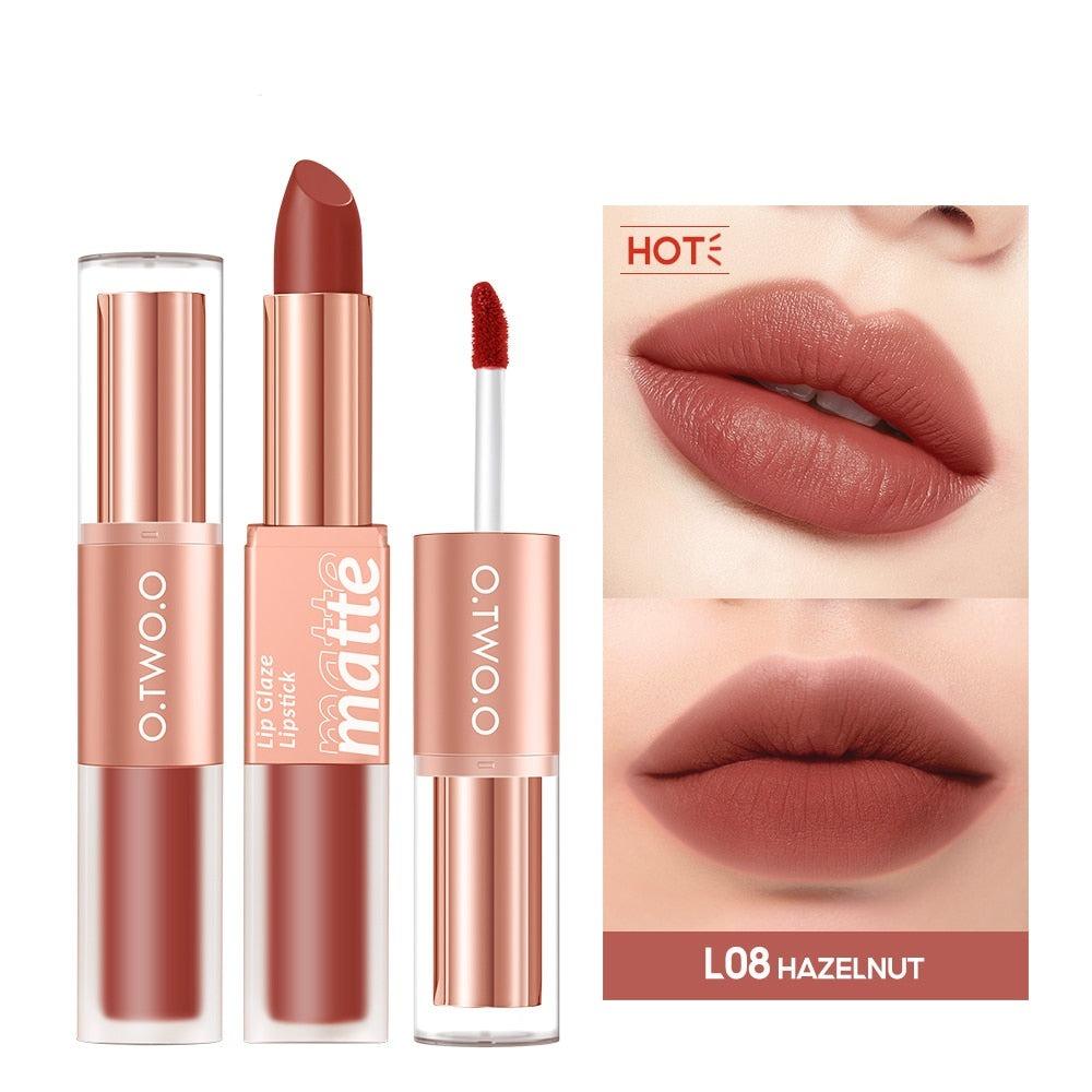 Lipstick 12 Colors Lip Gloss 2-in-1 Lip Tint - Chic Beauty Stores