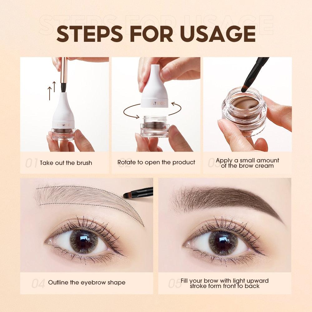 Eyebrow Creamy Texture 4 Colors Tinted Sculpted - Chic Beauty Stores