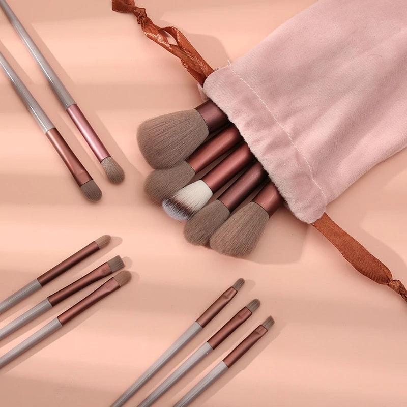 Soft Fluffy Makeup Brushes Set 13Pcs - Chic Beauty Stores