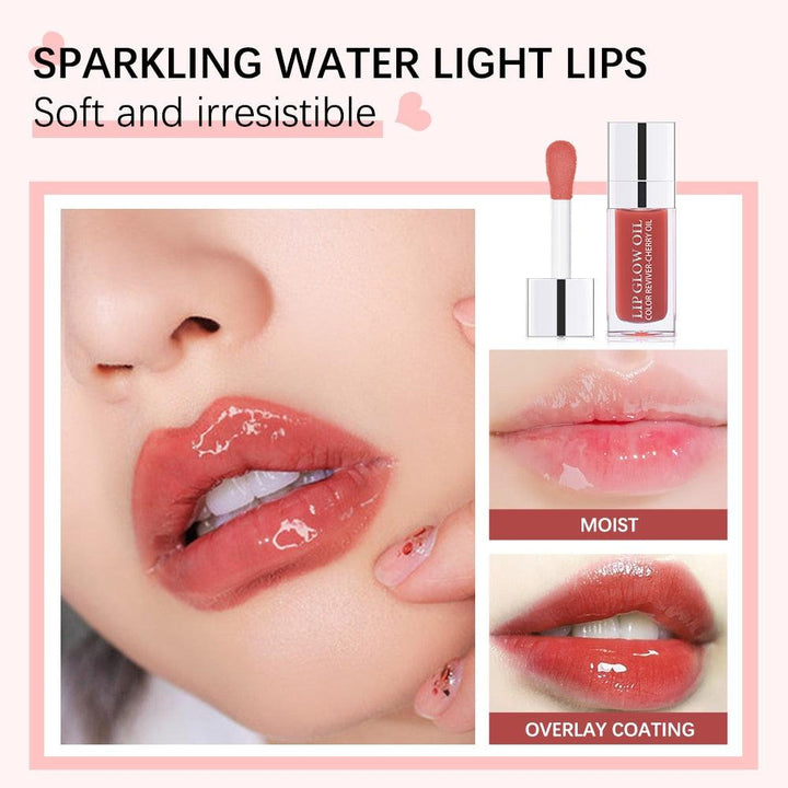 Lip Gloss crystal jelly moisturizing lip oil plumping - Chic Beauty Stores